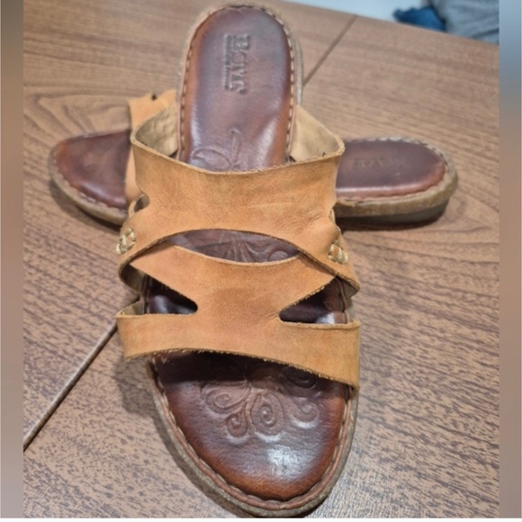 Born Leather Slide Sandals - Picture 1 of 7